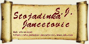 Stojadinka Jančetović vizit kartica